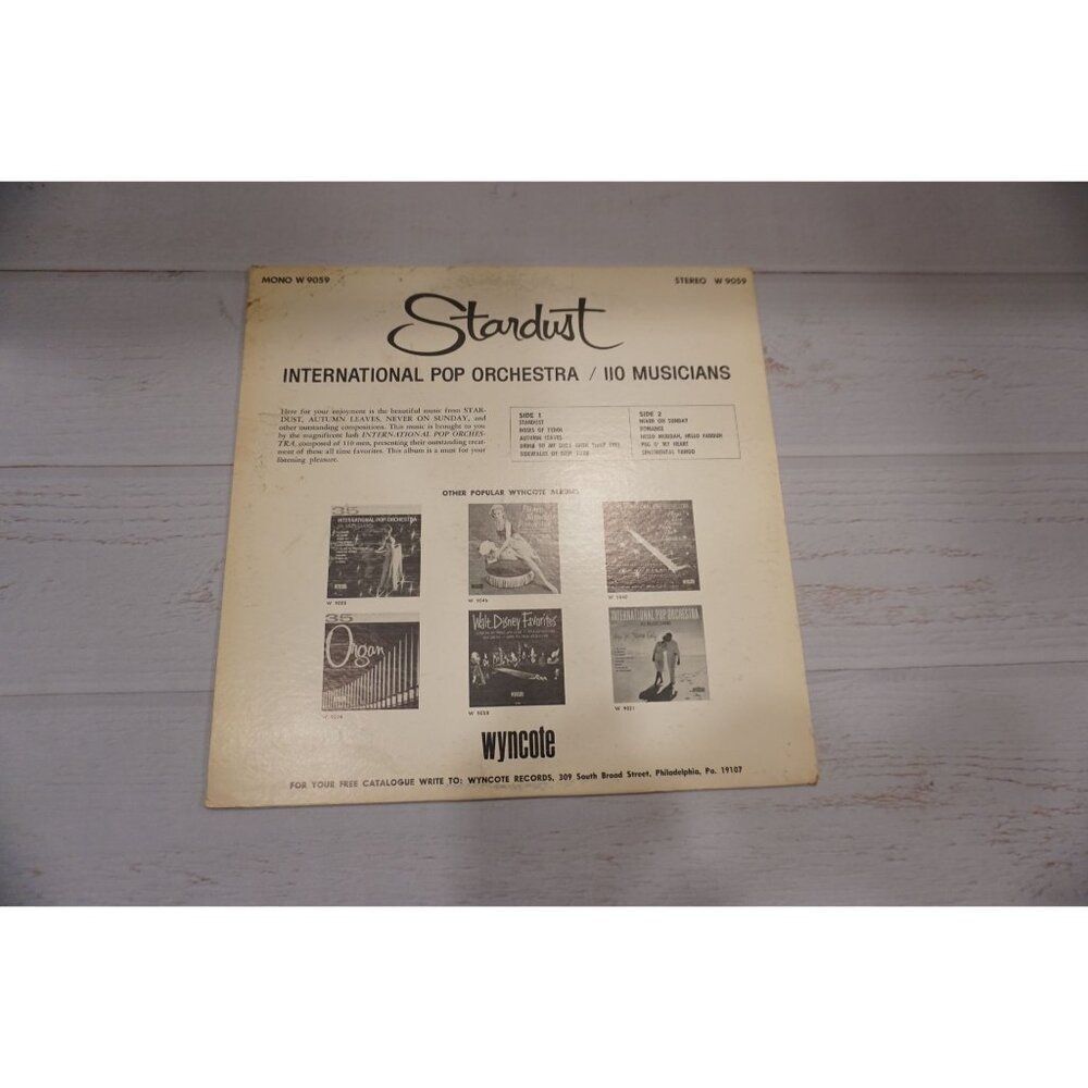 Stardust - International Pop Orchestra Vinyl LP Record (Instrumental Easy) - Picture 2 of 4